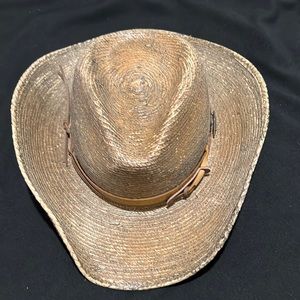 Stetson cowboy cowgirl hat Rodeo Dr collection XL, woven brown, leather accents